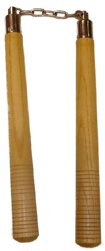 Nunchaku puunvärinen (puinen, ketjulla)